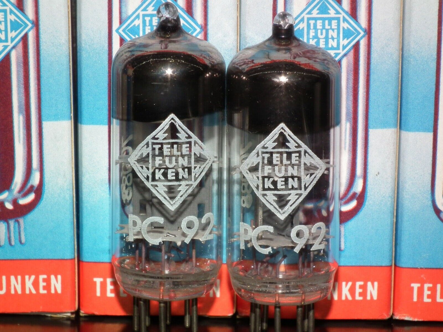 Platinum Matched Pair (2 tubes) PC92 Telefunken Triode NOS NIB