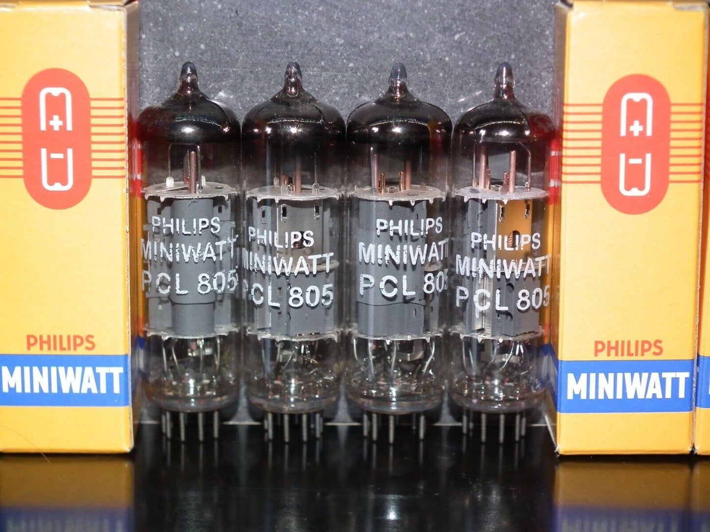 Platinum Matched Quad (4 tubes) PCL805 Philips Miniwatt Triode Pentode NOS NIB