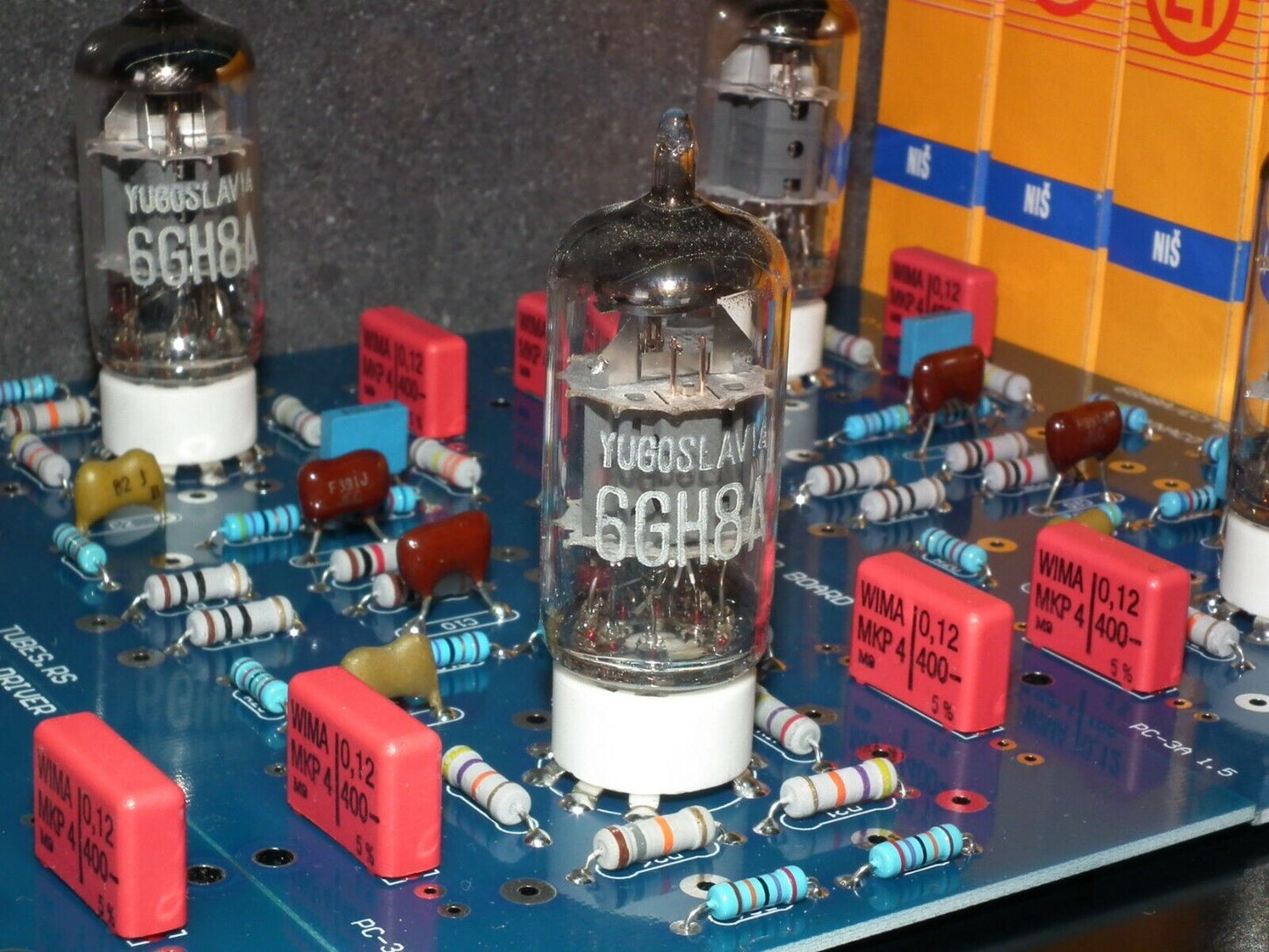 DYNACO ST-70 6GH8A / 6GH8 COMPLETE KIT PC-3 DRIVER BOARD WITH TUBES (NOS Platinum matched pair of 6GH8A EI Philips)