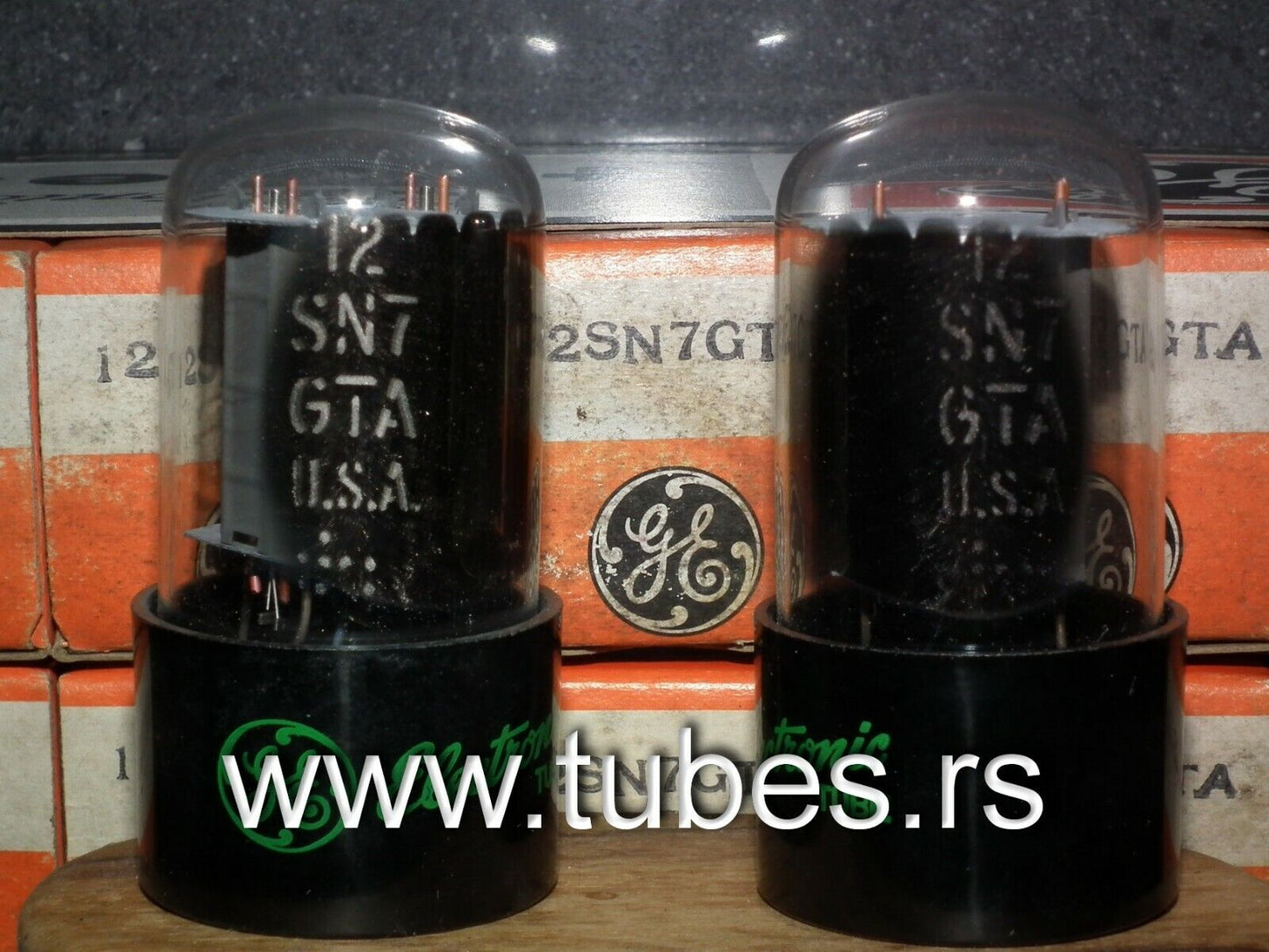 Rare Matched Pair General Electric 12SN7GTA NOS NIB