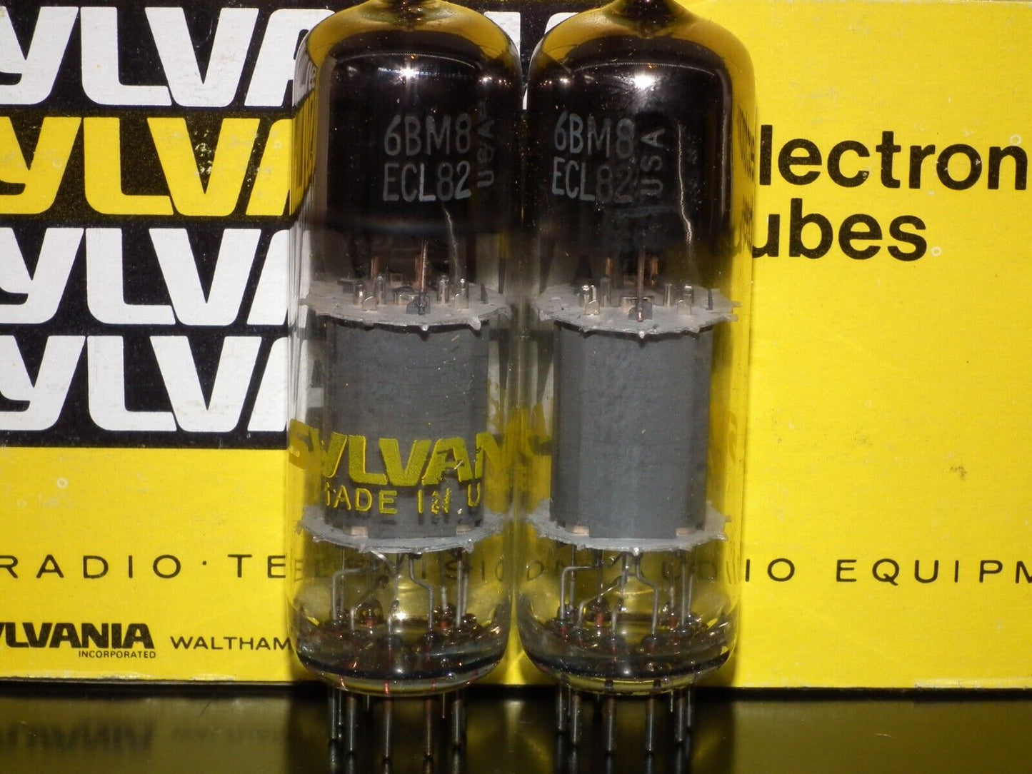 ECL82 Sylvania 6BM8 Matched Pair NOS NIB Dual Stage Getter Made in USA