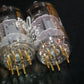 Valvo 6201 (ECC81 12AT7) NOS matched pair rebranded Philips RARE DISC GETTER