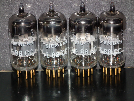 E88CC 6922 Siemens & Halske NOS Platinum Matched QUAD 4pcs Low Noise, Munich 70s