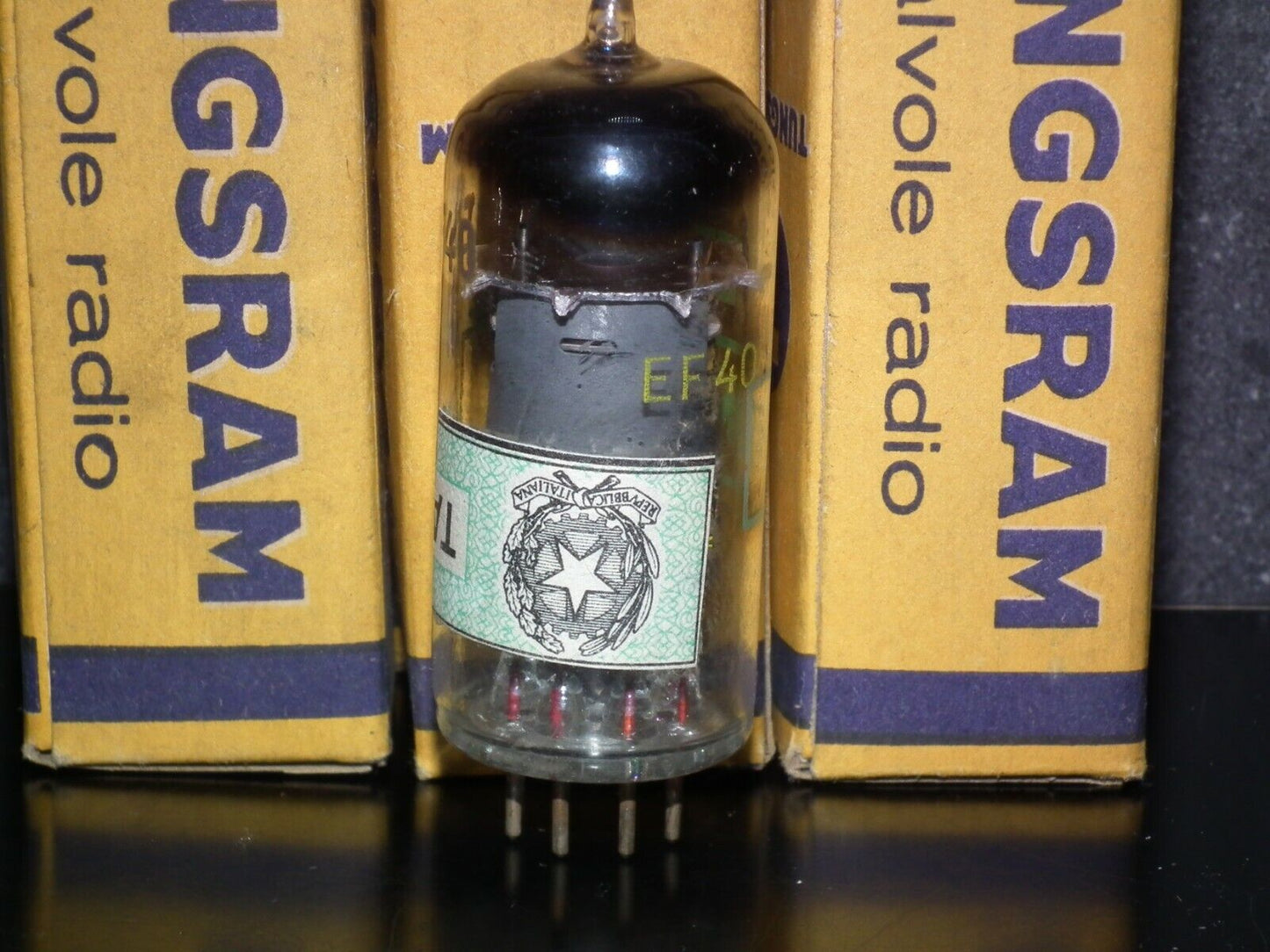 EF40 Tungsram Austria RARE Foil Disc Getter late 50s Low Noise Audio