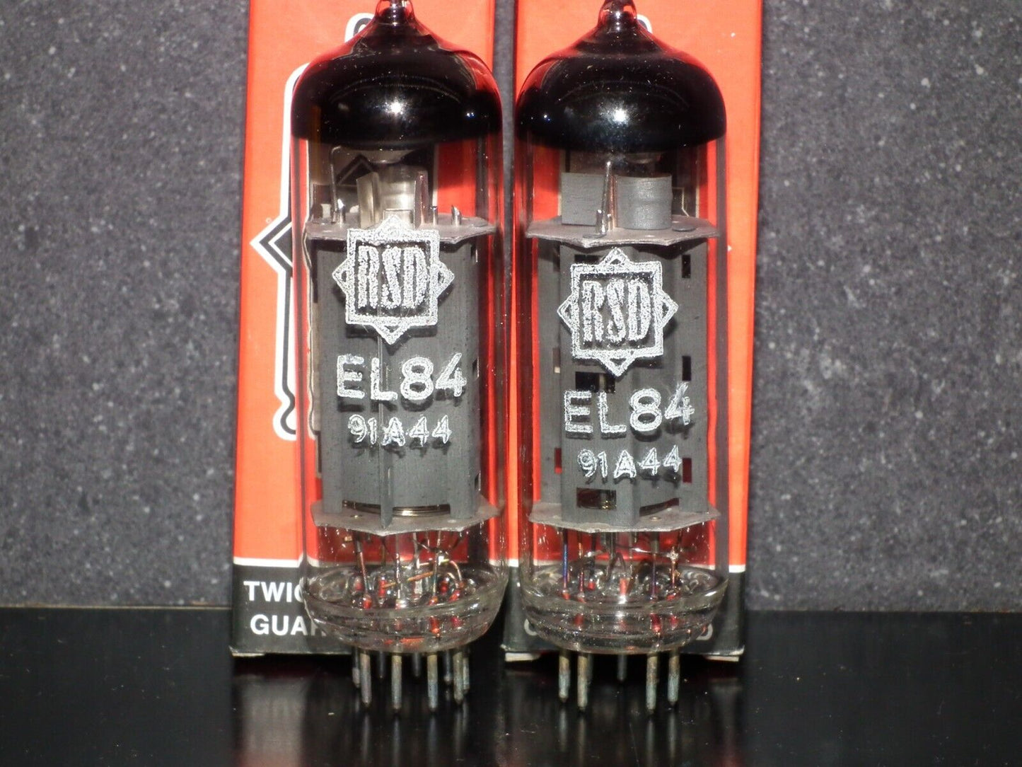 EL84 RSD Germany 6BQ5 NOS NIB platinum matched pair from 70s