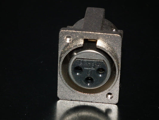 HRS Hirose XLR NOS female connector Panel mount PCB leads (3 pole) Made in JAPAN