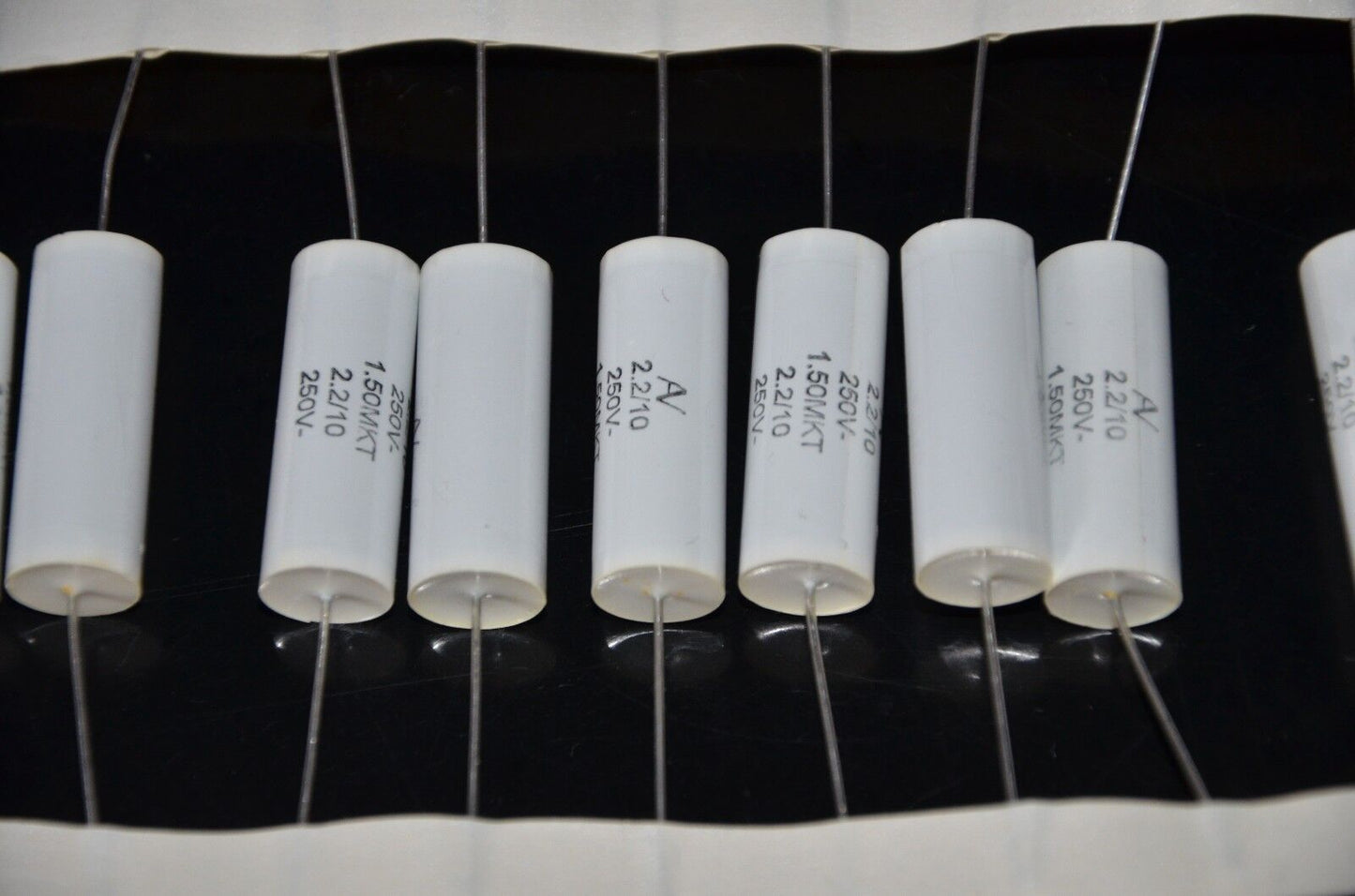 Two AV ARCOTRONICS MKT capacitors 2.2 uF / 250V Metalized film Hi End Tube Audio