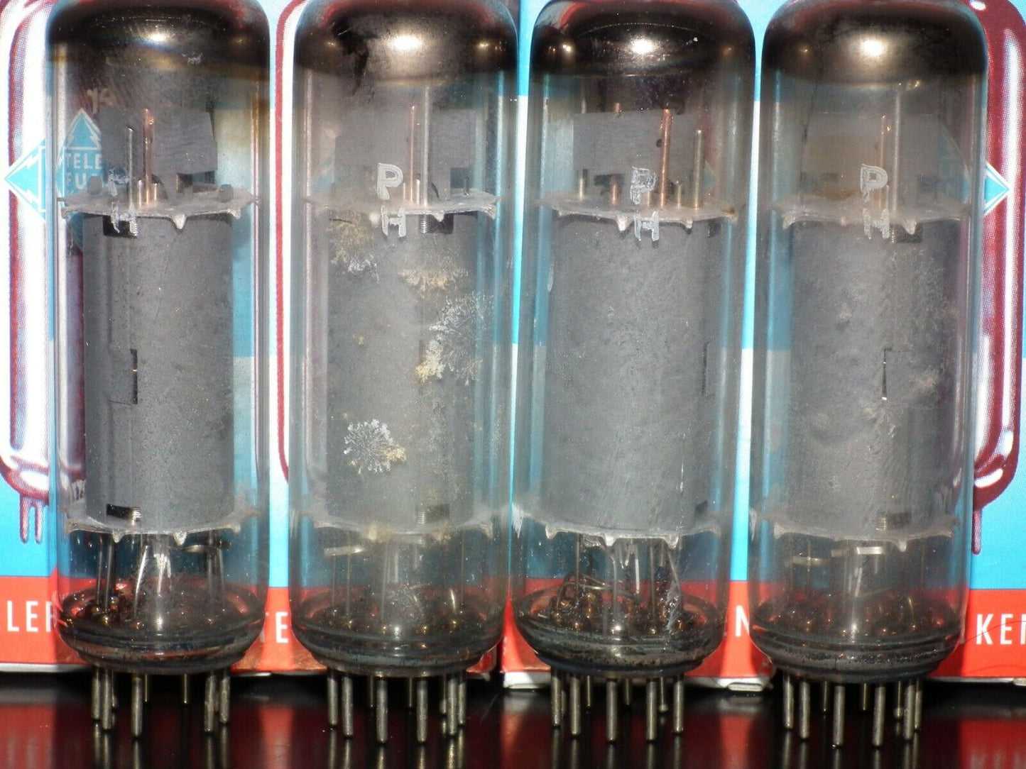 Matched Quad 7189 Telefunken Ultimate EL84 E84L 6BQ5 Rebranded Fisher Tested NOS