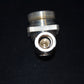 One NOS Spinner 7/16" DIN Female Silver plated coax connector made in W.Germany