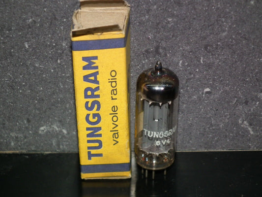 EZ80 Philips 6V4 NOS NIB Tungsram RARE Welded plates, inclined getter Eindhoven