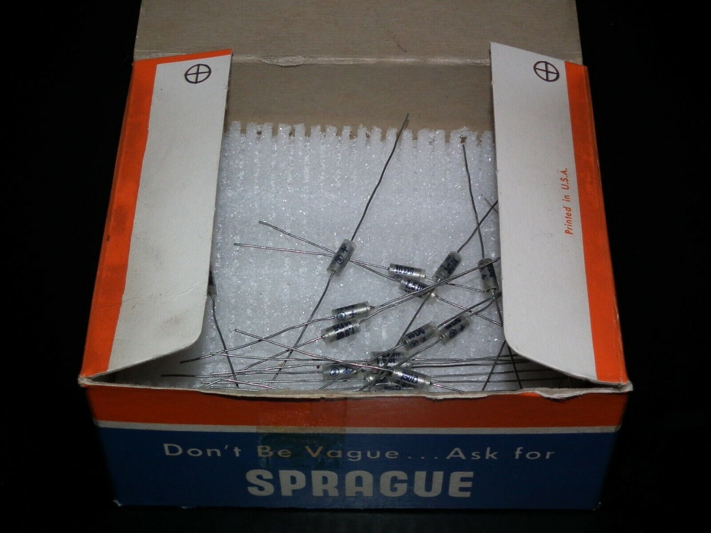 Four vintage NOS 1.5u 10V Sprague 150D Tantalum Capacitor Axial Leads 1500nF 10V