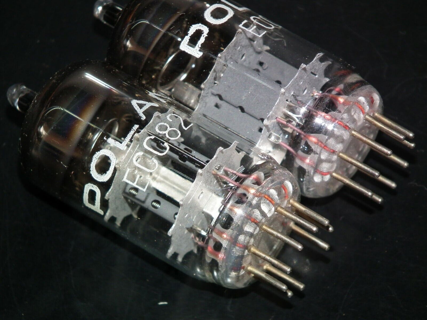 ECC82 12AU7 Polam Telam, NOS NIB Platinum Matched Pair, the same codes 70s