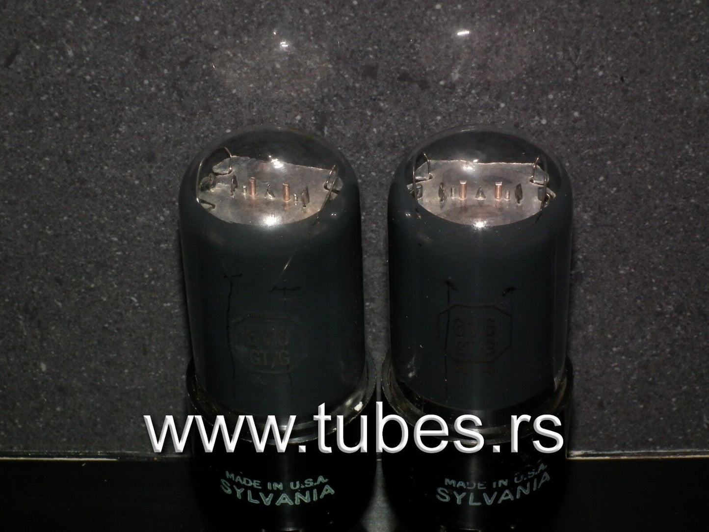 6V6GT/G Sylvania NOS Platinum Matched Pair Made in USA Fender Ampeg Messa Gibson
