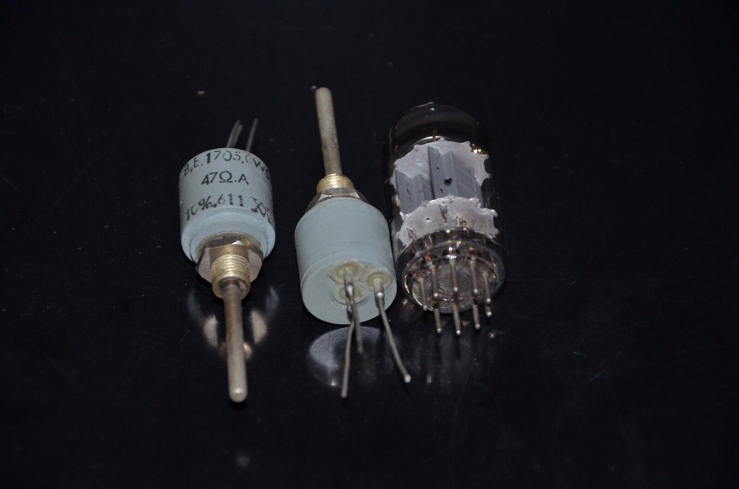 Two (2) NOS Variohm vintage wire wound potentiometers 47 Ohm hermetic sealed!!!