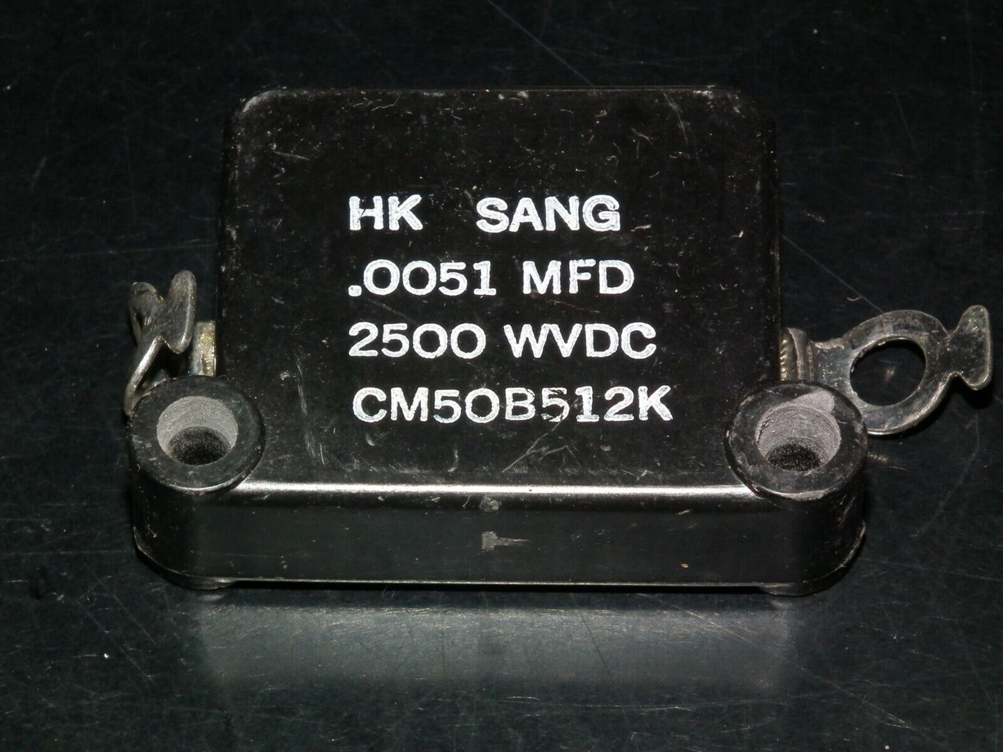 One vintage NOS MICA capacitor 0.0051 mfd 2500V Sangamo USA 5100pf 2.5KV