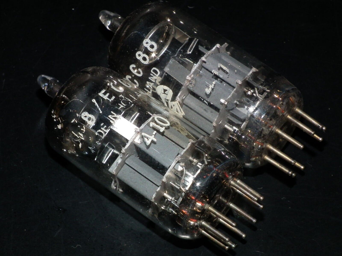 6DJ8 ECC88 Amperex Holland Matched Pair Used Tested 100% Dual Stage Getter