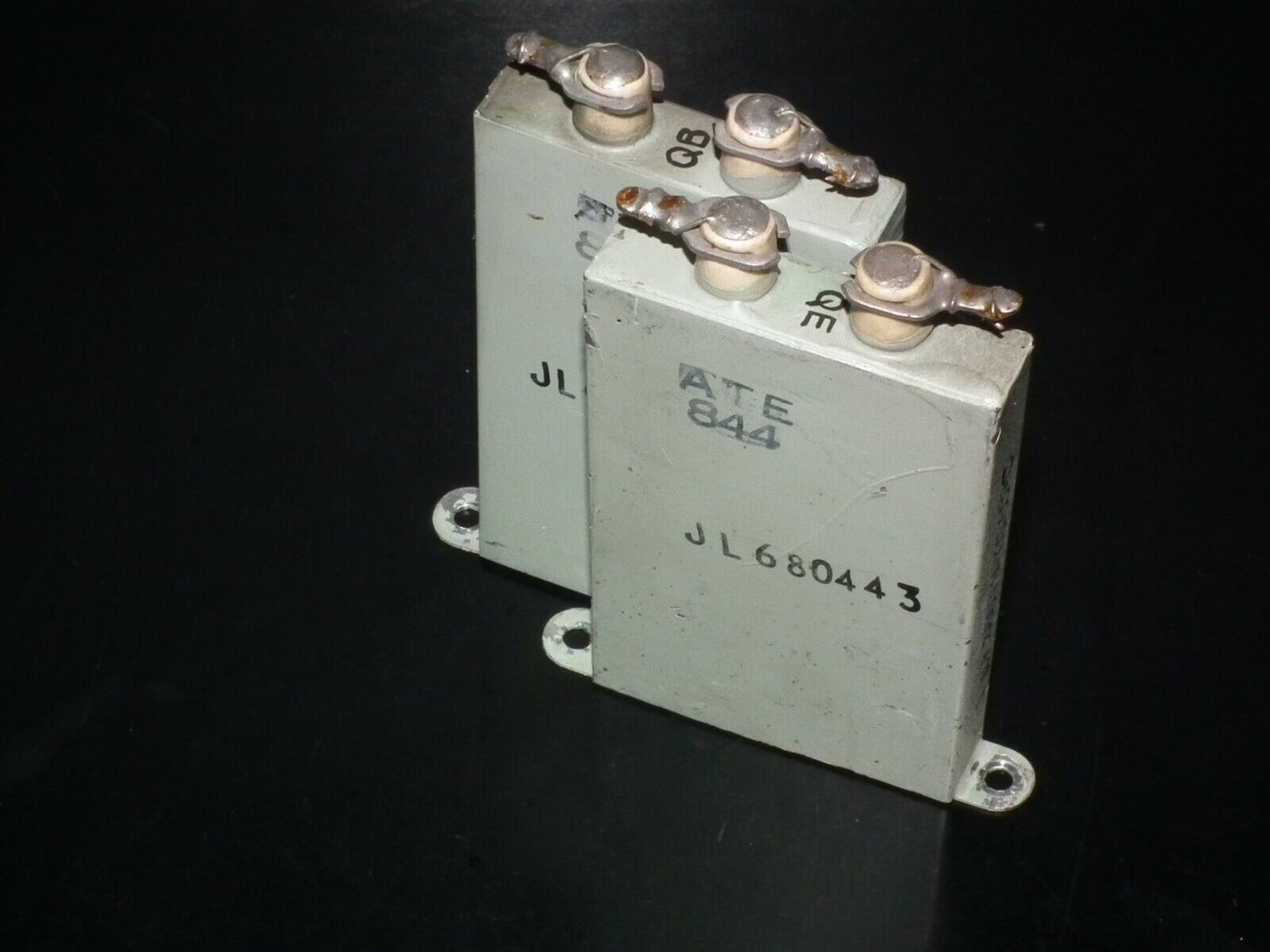 Two vintage RARE PIO capacitors 1uF / 350V DC tube audio 1mfd 350VDC