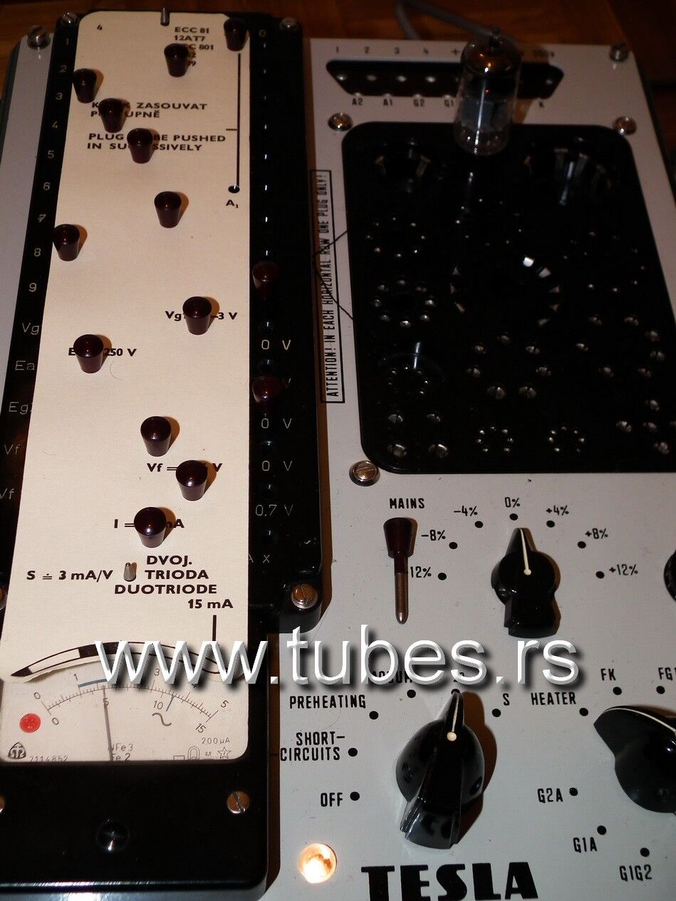 ECC81 12AT7 Philips Holland Flat Foil Crossbar D Getter (Used, matched pair)