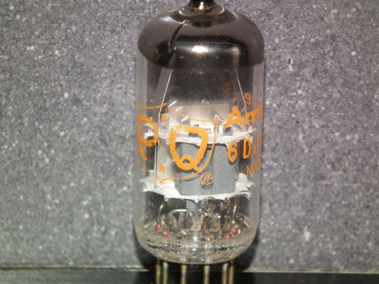 ECC88 Amperex PQ 6DJ8 NOS balanced sections, low noise, strong example