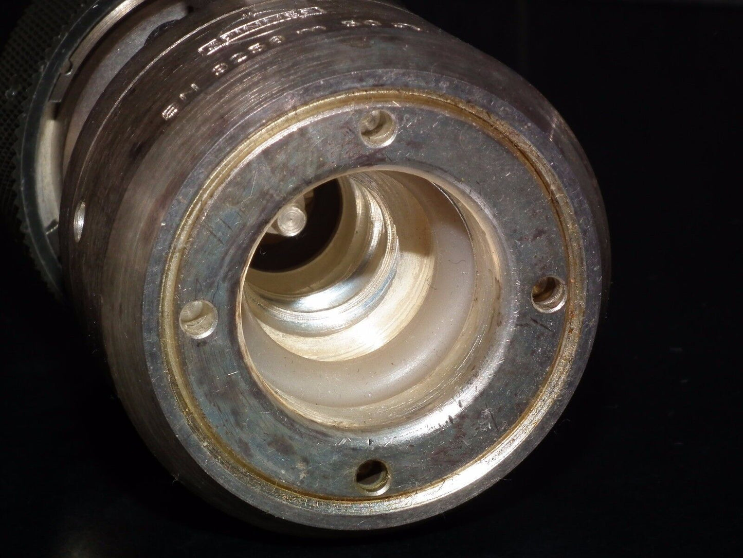 One NOS Spinner 5/8" DIN Male Silver plated coax connector BN 9258 (Flexwell)