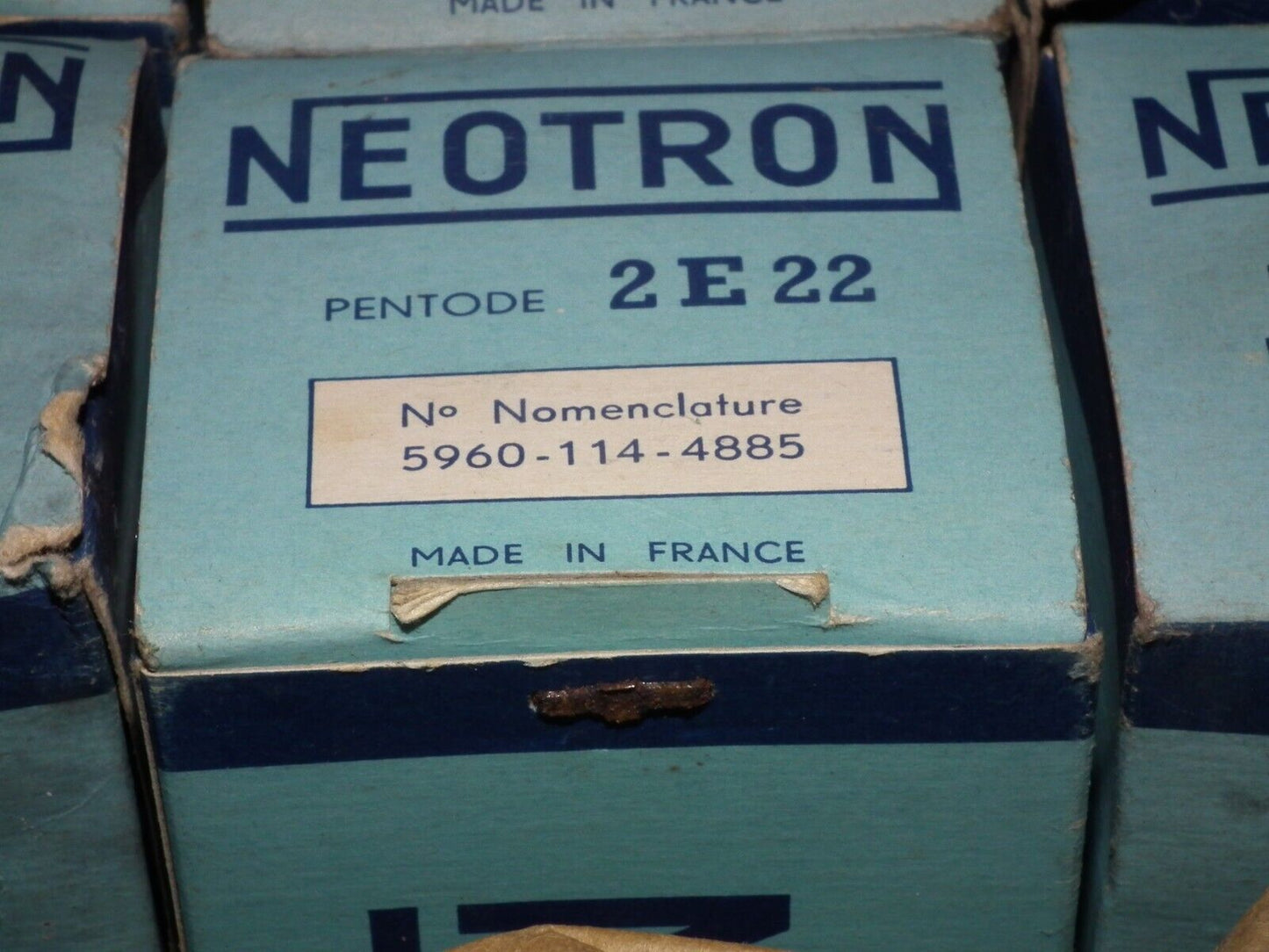 Platinum Matched Pair 2E22 Neotron NOS NIB Made in France Directly Heated Pentod
