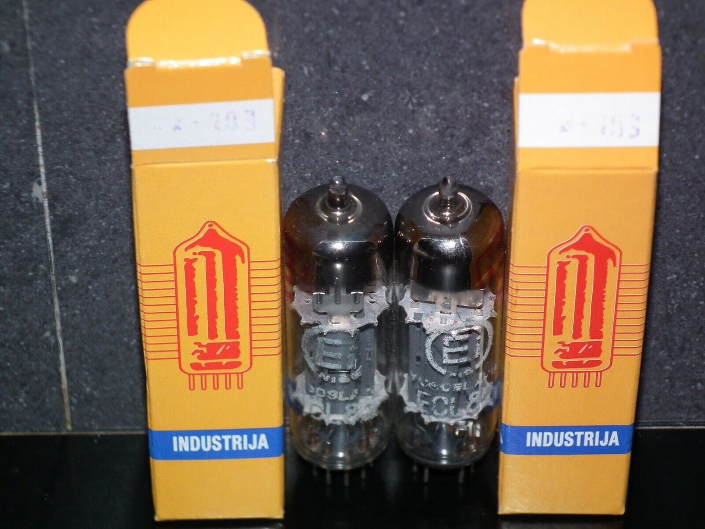 ECL82 6BM8 EI Philips NOS Platinum matched pair, Yugoslavia