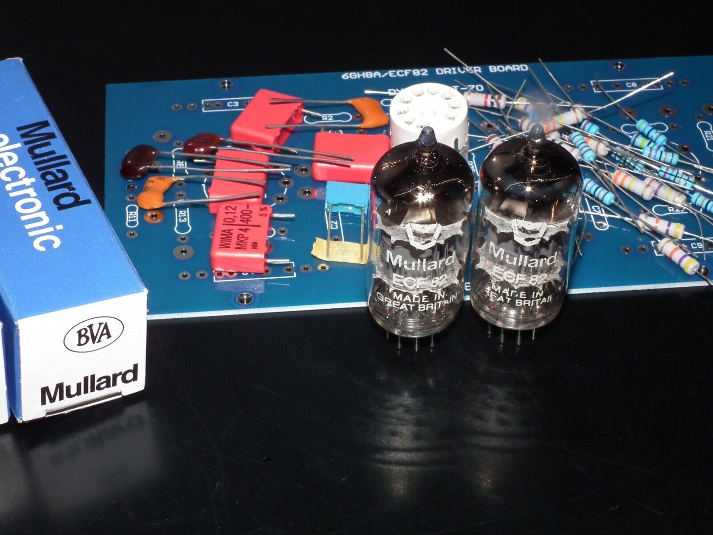 DYNACO ST-70 6GH8A / 6GH8 COMPLETE KIT PC-3 DRIVER BOARD WITH TUBES (NOS Platinum matched pair of 6GH8A ECF82 Mullard Made in Great Britain)
