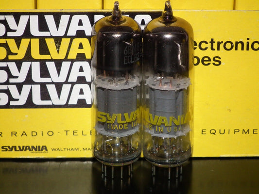 ECL82 Sylvania 6BM8 Matched Pair NOS NIB Dual Stage Getter Made in USA