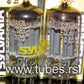 12AX7A Sylvania ECC83 7025  - Platinum Matched Pair - Yellow & Green printing