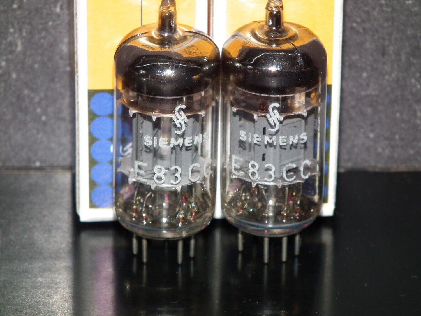 E83CC triple mica Siemens & Halske Platinum Matched Pair ECC83 Munich USED