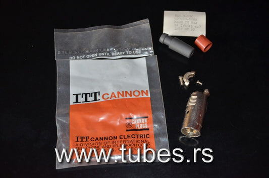 ITT Canon XLR-3-12C NOS Microphone connector XLR 3 12C (3 pole) Made in USA 1969