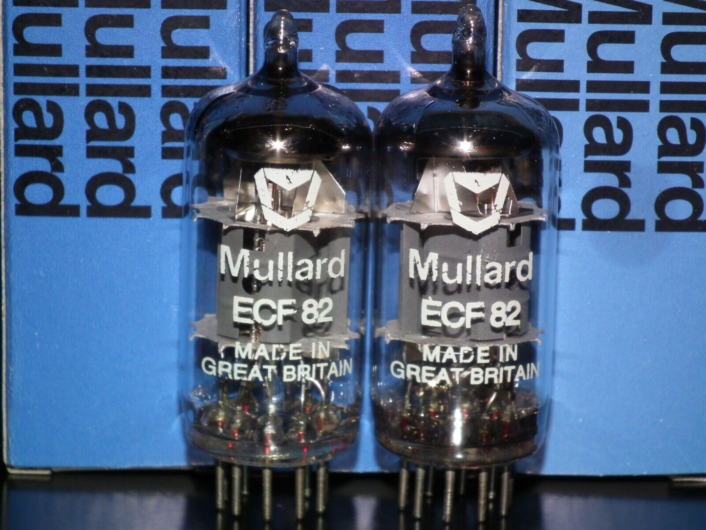 Platinum matched pair (2 tubes) ECF82 / 6GH8A / 6U8 Mullard made back in 70s.