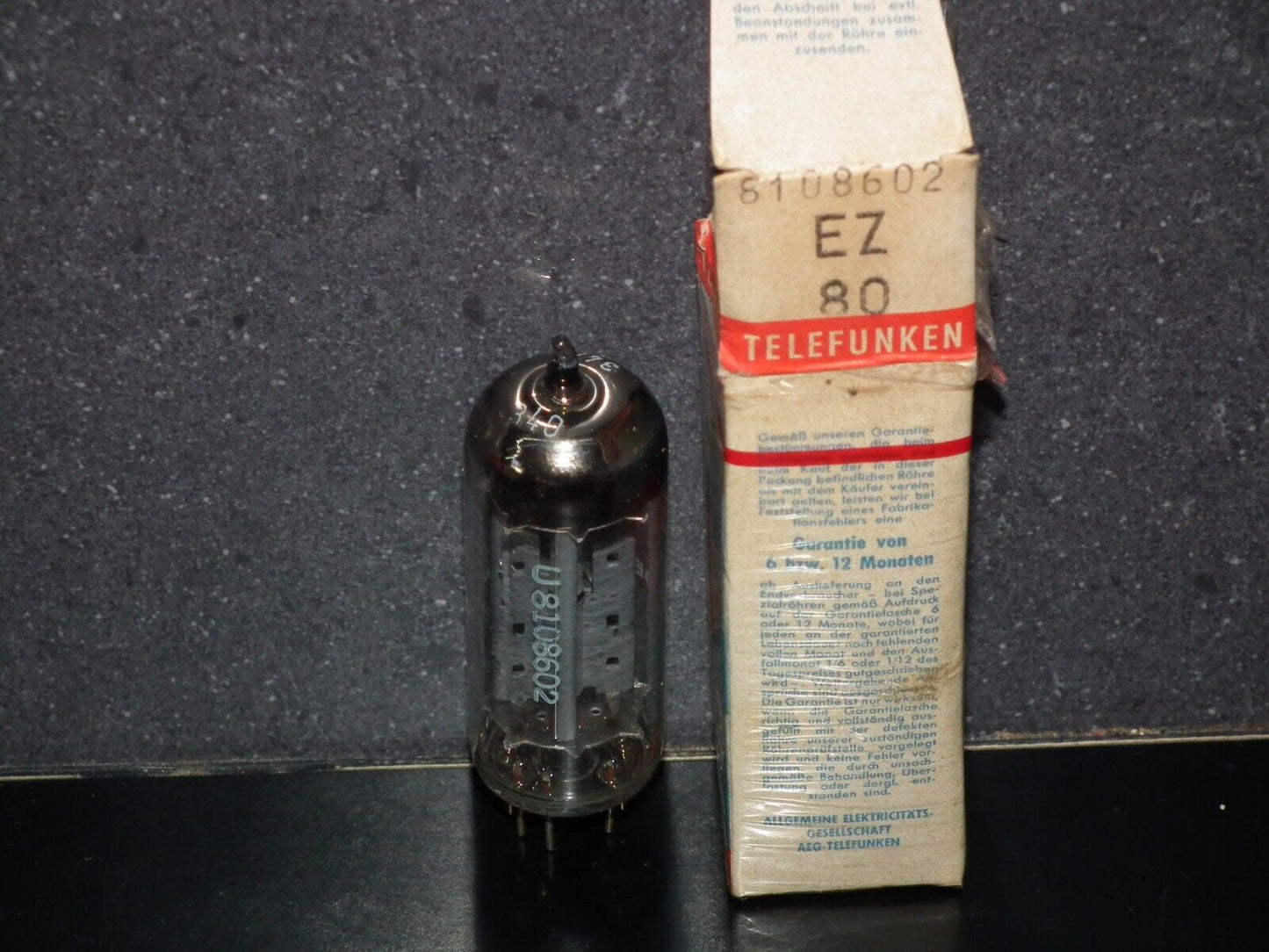 EZ80 Telefunken 6V4 NOS NIB diamond bottom Ulm plant