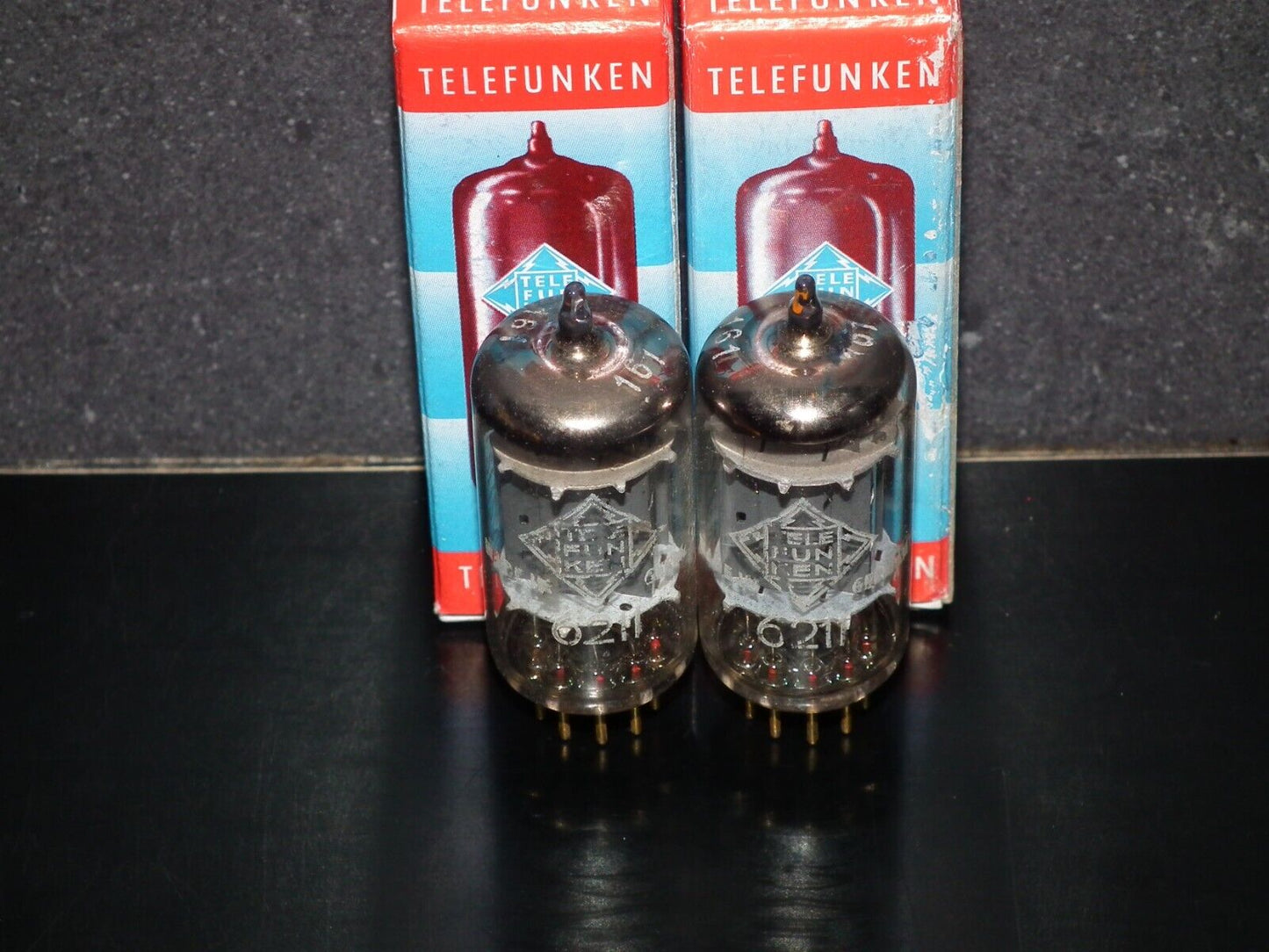 Platinum Matched Pair 6211 Telefunken ~ECC82 Tested NOS DB Gold Pins Same codes