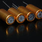 Four vintage NOS electrolytic capacitors 470uF 16V ROE Gold Serie Germany 470mfd