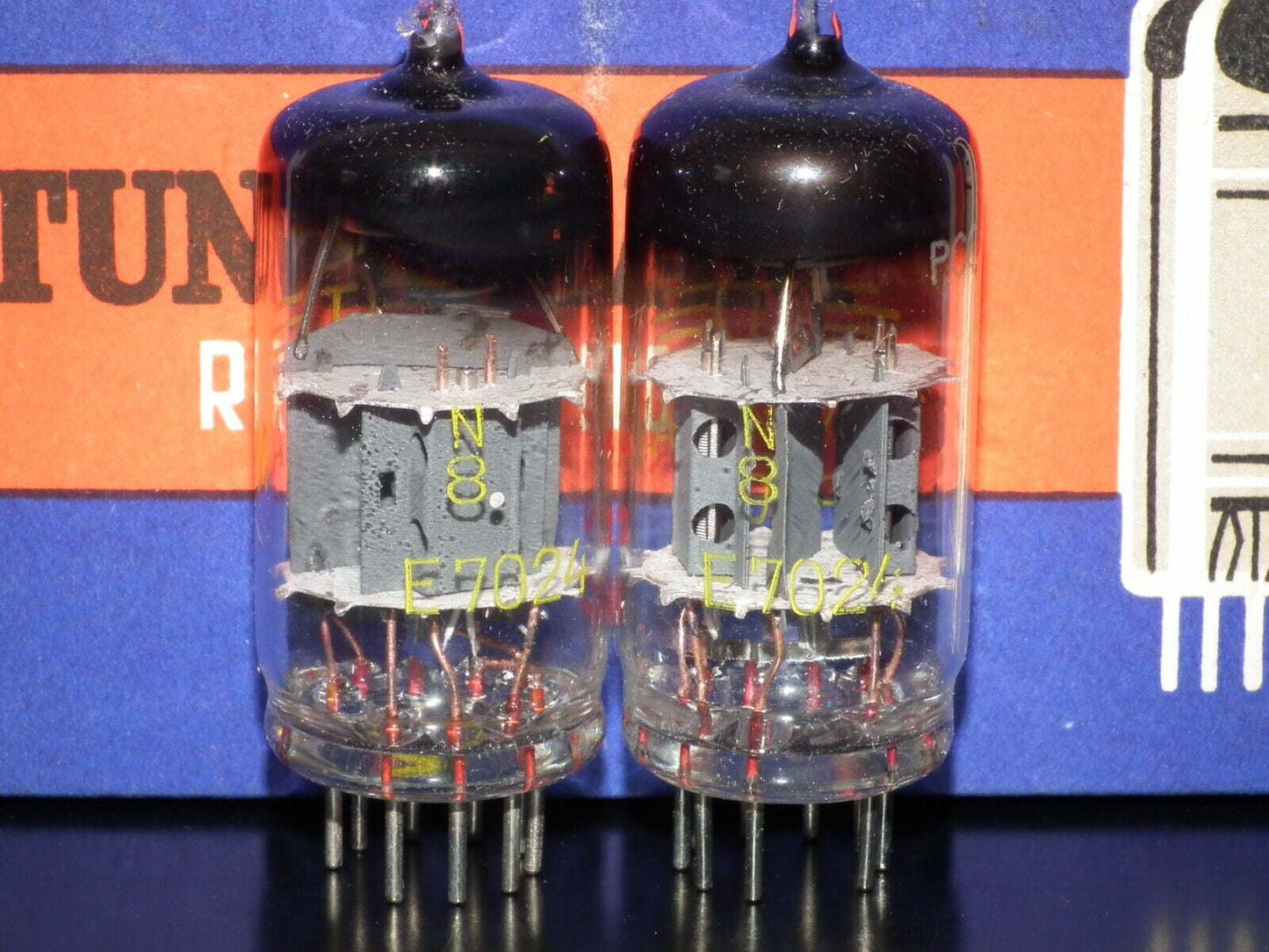 PCC85 Tungsram Austria Platinum Matched Pair NOS NIB RARE Thick Getter late 50s