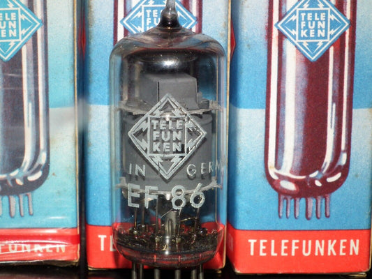 One (1 pcs) EF86 Telefunken 6267 NOS NIB Tested 100% Low Noise No Microphonics