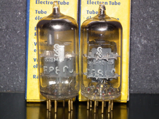 Platinum Matched Pair Siemens E88CC Used Tested NOS GRAY SHIELD The same codes