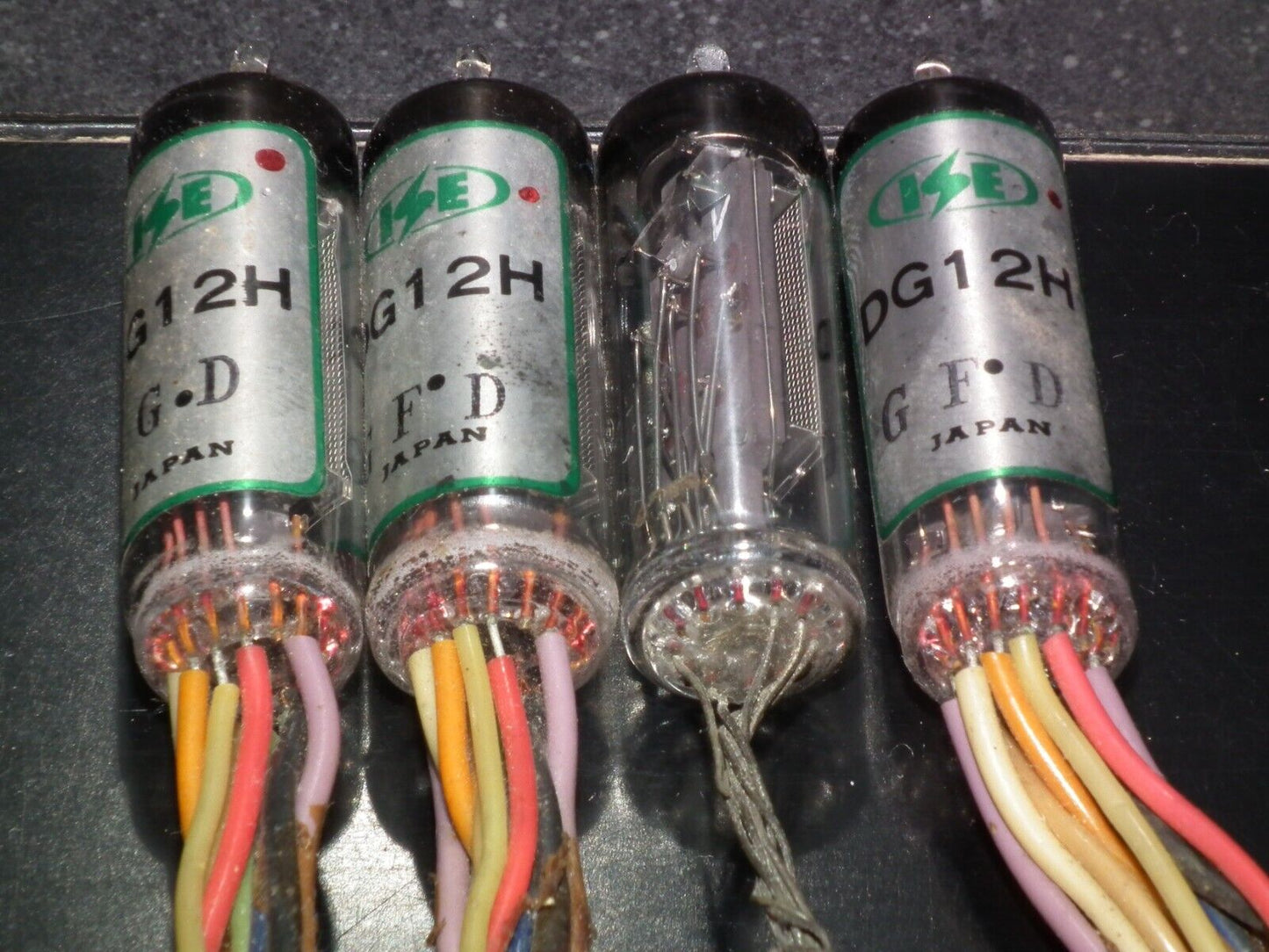 LOT OF 4 ISEDEN ITRON NUMITRON TUBES DG-12H DG12H AS IS!