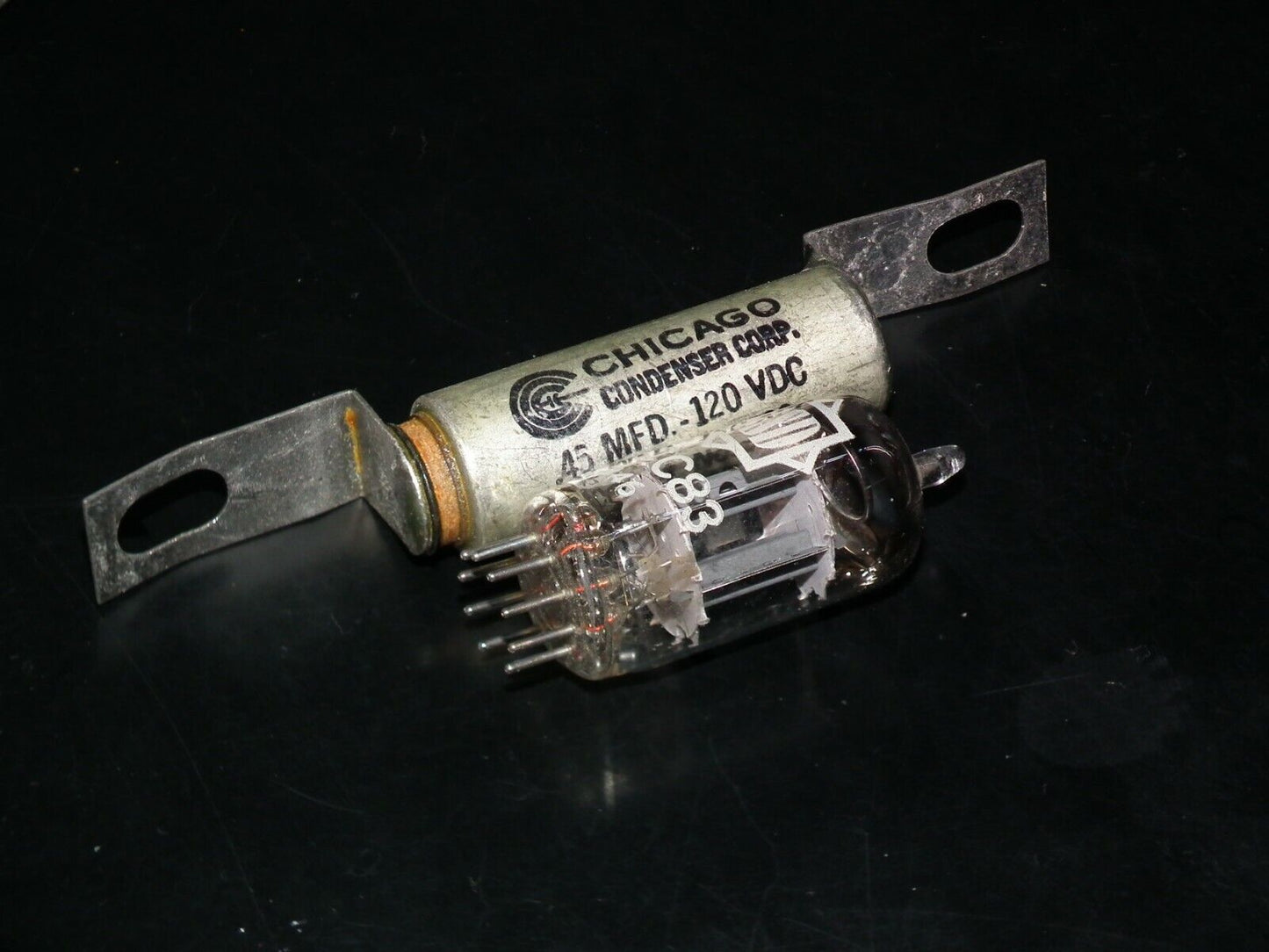 One vintage PIO capacitor 0.45uF 120V NOS Chicago Condenser Corp 0.45mfd #503