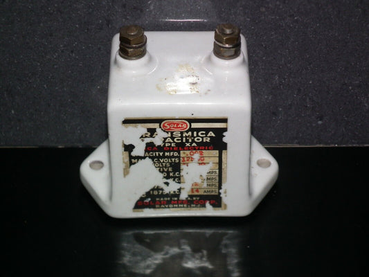 Solar Transmica Capacitor 2000 pF 12500V 0.002mfd 12.5 KV Silver Mica Honey Pot