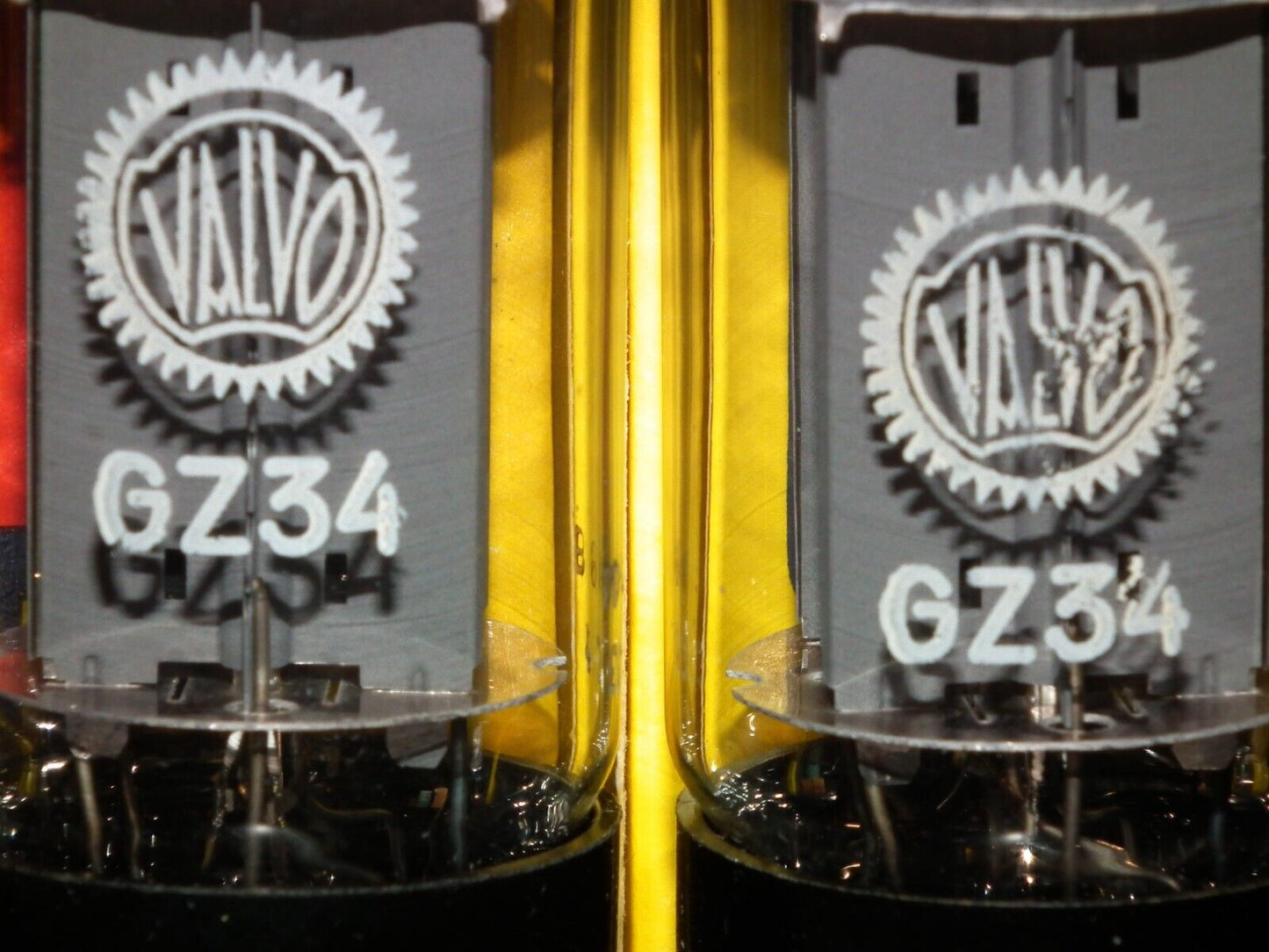 Platinum Matched Pair (2 pcs) GZ34 Mullard 5AR4 rectifier NOS NIB branded Valvo