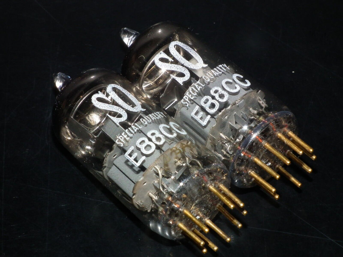 Matched Pair Philips E88CC 6922  Gold Pins Dual Stage Getter Used tested NOS