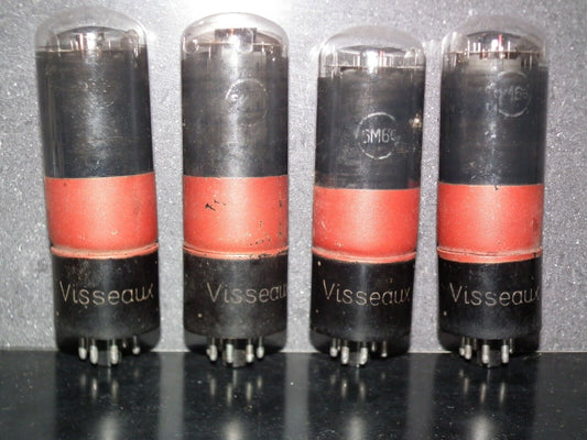 Platinum Matched Quad 6M6G Visseaux France EL33 Used Tested NOS 33-36mA