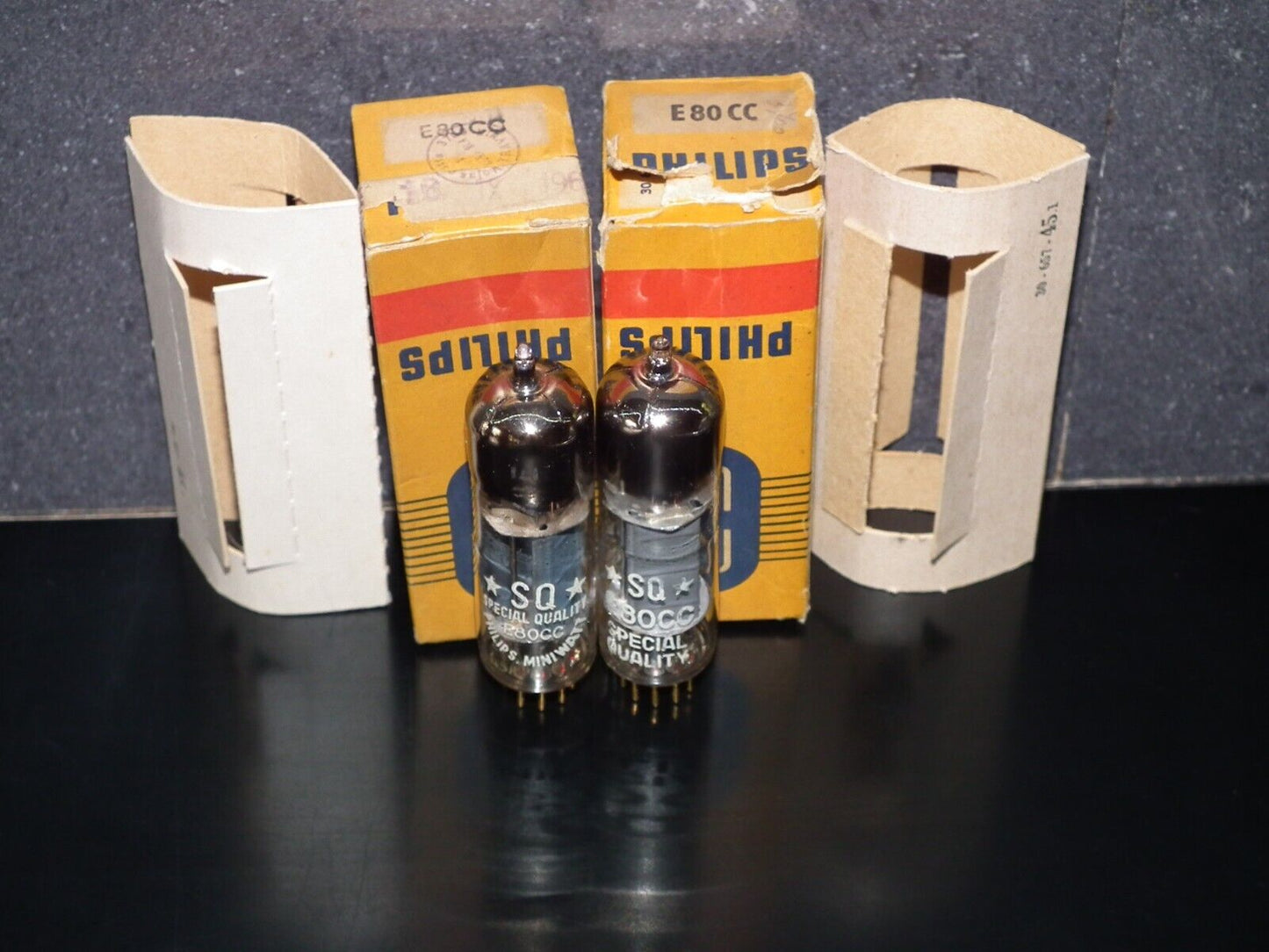 Philips E80CC 6085 Matched pair (Rare FOIL D Getter, PINCHED WAIST!) NOS NIB