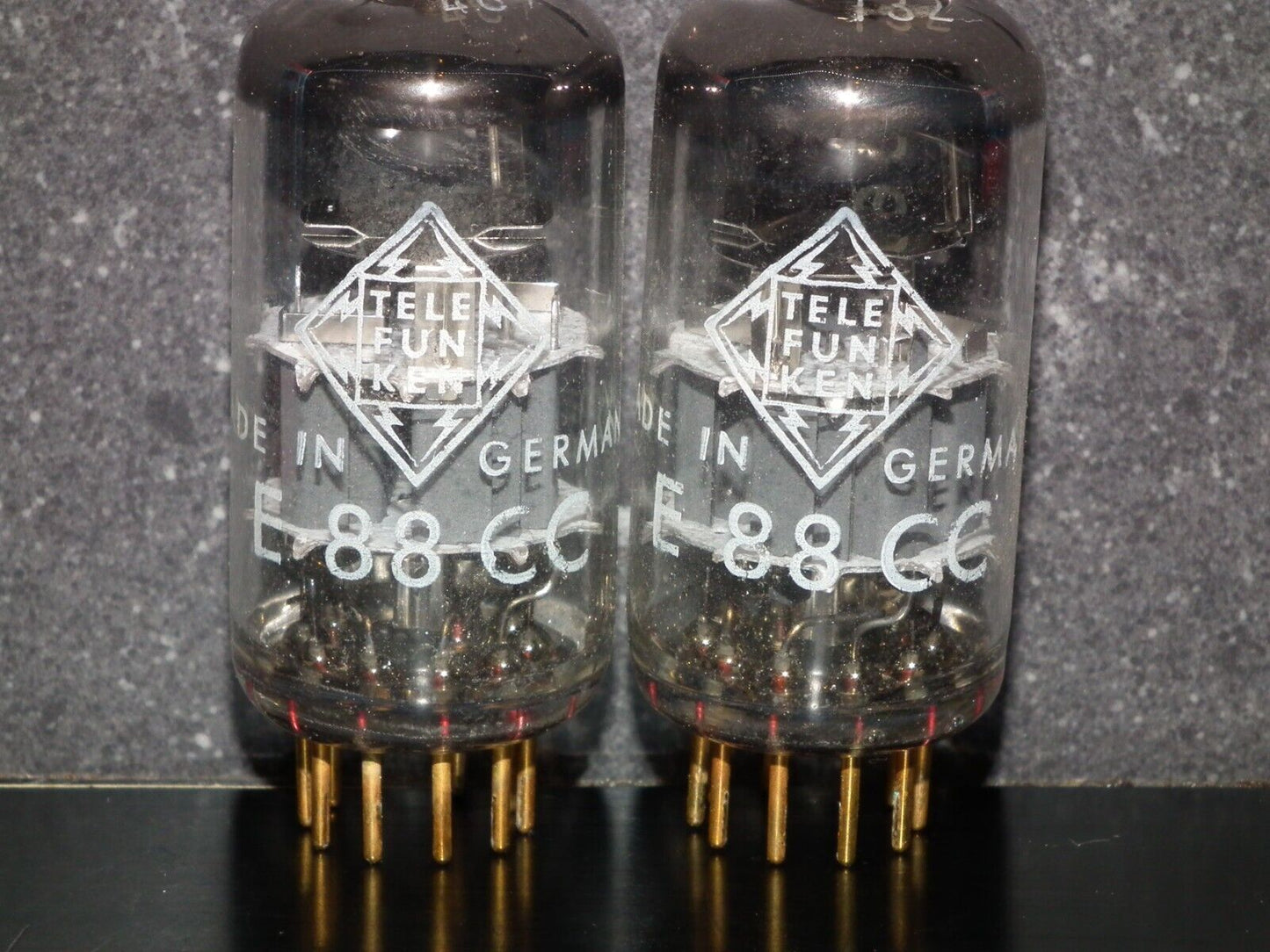 Platinum matched pair E88CC Telefunken 6922 Diamond Bttm Ulm Balanced Tested NOS