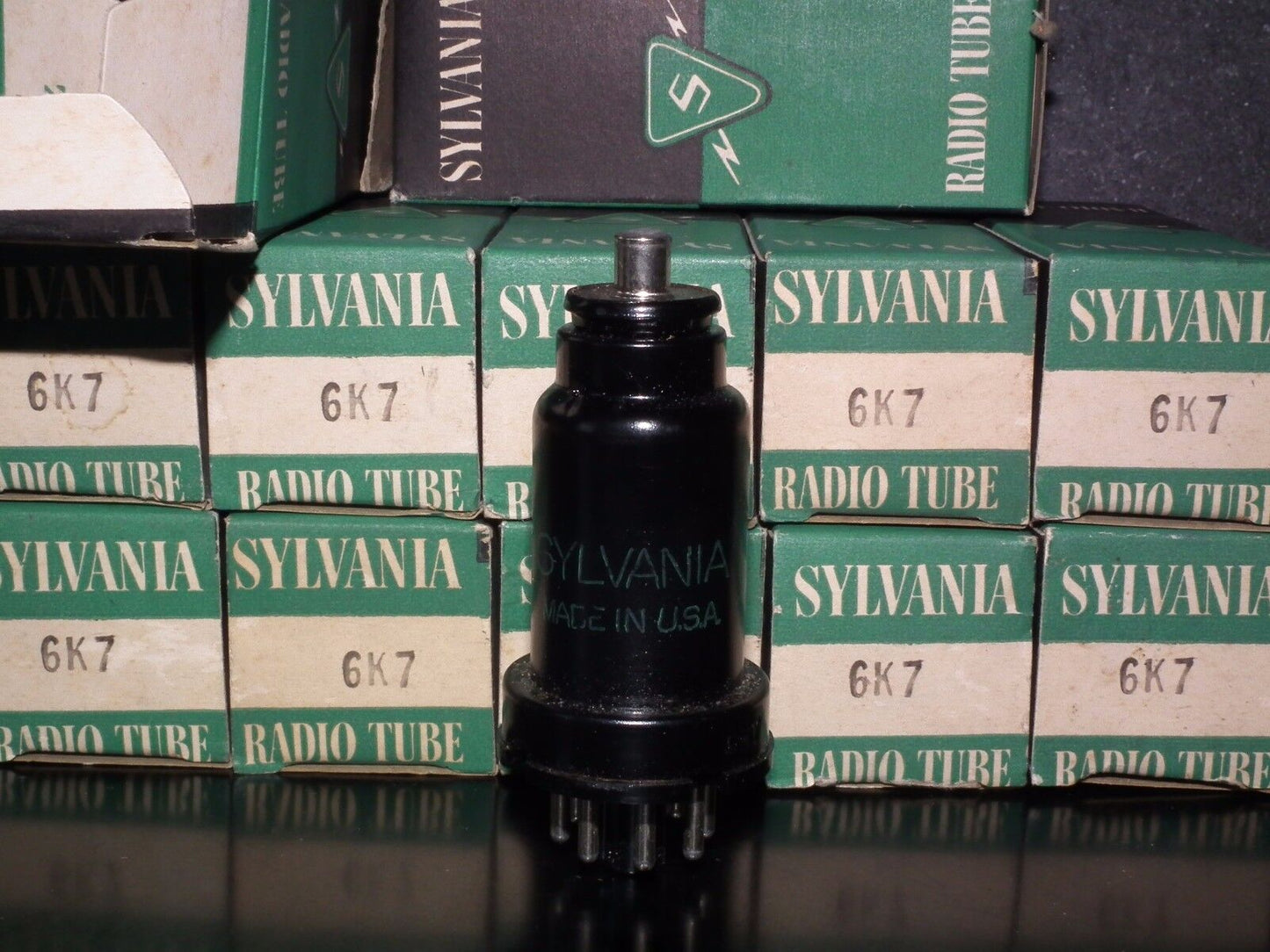 6K7 Sylvania NOS NIB Pentode