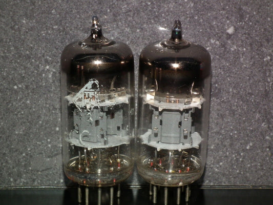 ECC801S Telefunken ECC81 Matched pair Used Tested 90%, Ulm plant, Diamond bottom