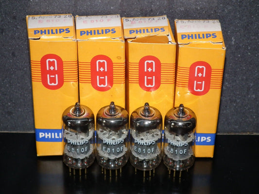 Matched Pair Philips E810F 7788 NOS NIB Gold pin Heerlen Holland 1973 Low Noise