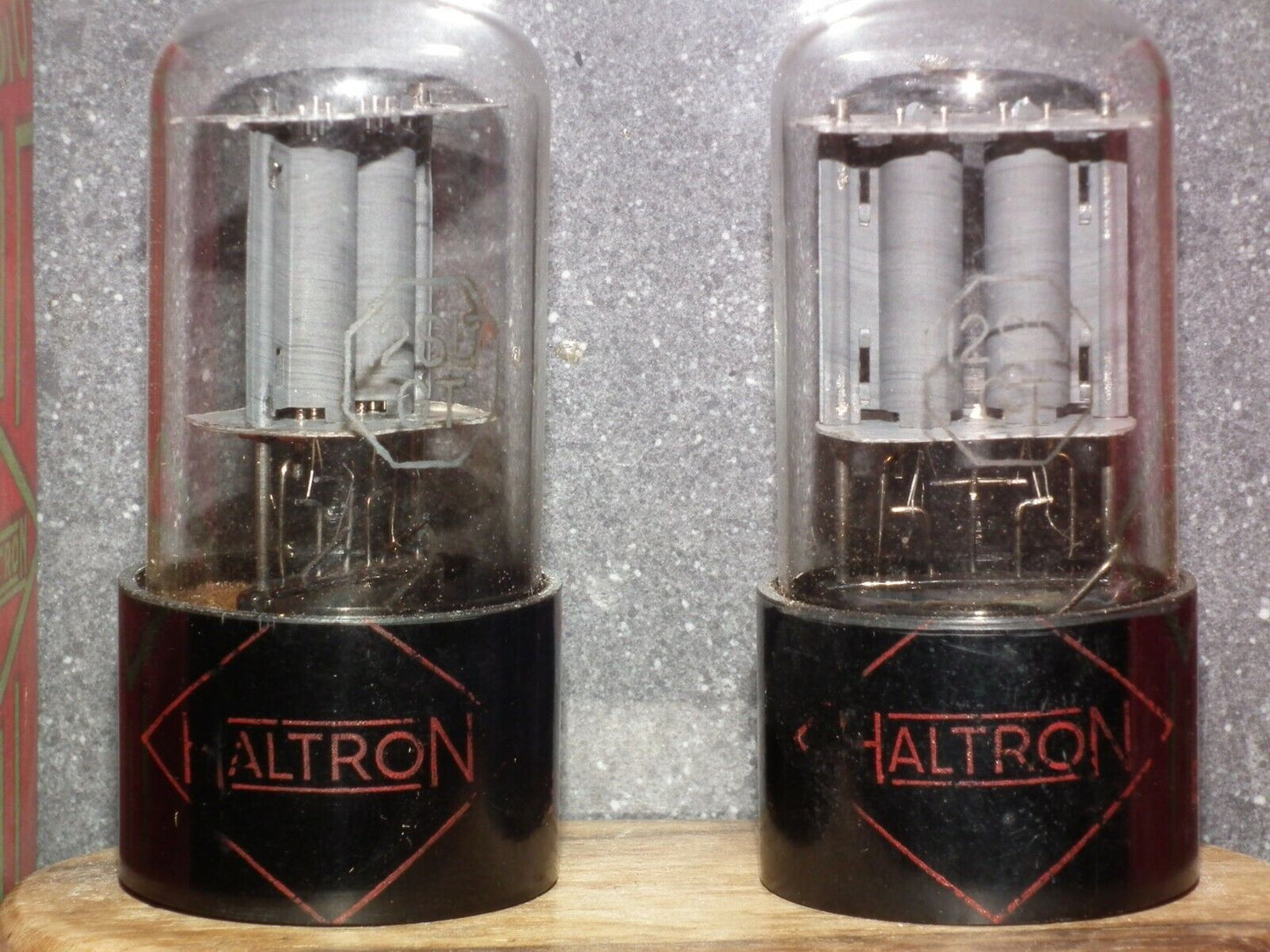 Matched Pair Haltron 12SL7GT NOS NIB Square D Getter old type stem pre WWII
